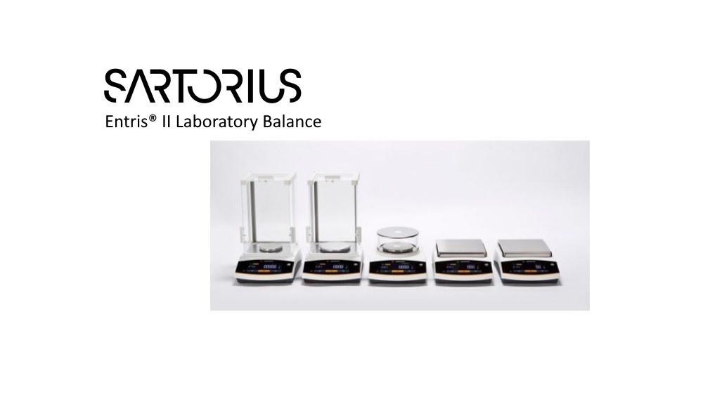 Sartorius Entris® II Laboratory Balance - Alpha-Liberty Co.
